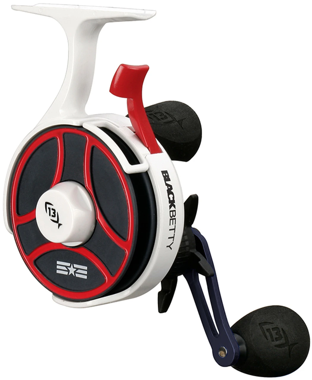 13 Fishing BBFFGWUSA-2.5-LH Black Betty Free Fall Ghost Ice Reel 1 13 Fishing BBFFGWUSA-2.5-LH Black Betty Free Fall Ghost Ice Reel