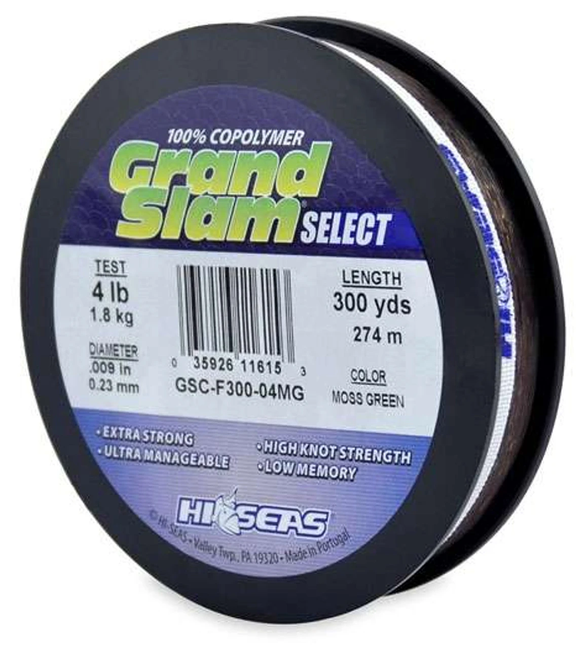 Hi-Seas Grand Slam Select Copolymer Fishing Line Moss Green 2 Hi-Seas Grand Slam Select Copolymer Fishing Line Moss Green - Image 2